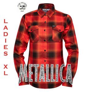 DIXXON FLANNEL x METALLICA LOAD Flannel Shirt Collab - Women's XL